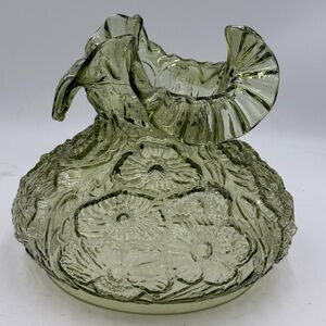 Fenton "" Colonial Green Glass Lamp Shade Only Vintage.
